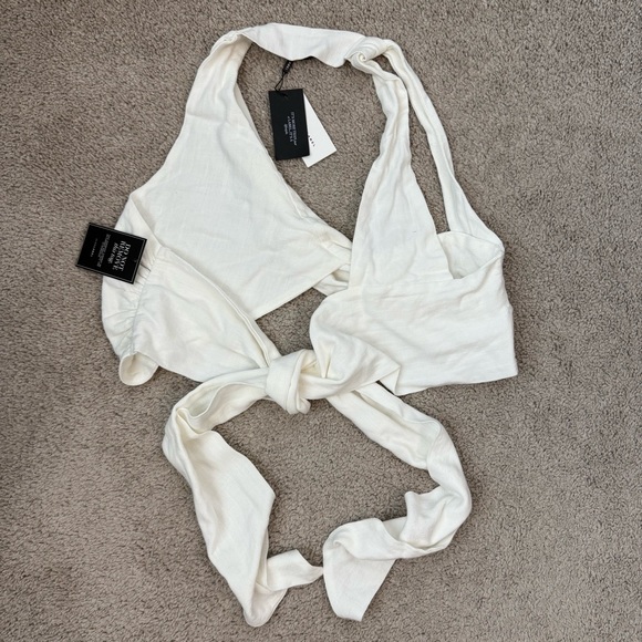 JLUXLABEL White Halter Crop Top - Picture 7 of 7